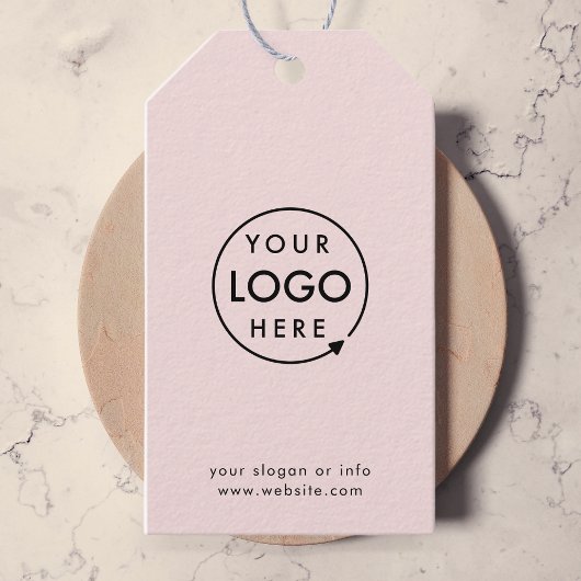 Roze Logo | Zakelijk Modern Minimalistisch Cadeaulabel