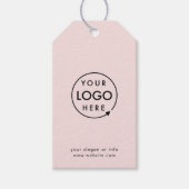 Roze Logo | Zakelijk Modern Minimalistisch Cadeaulabel (Voorkant)
