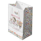 Roze Lokaal Gegroeide Egel Baby shower Gift Bag Medium Cadeauzakje (Voorkant Gekanteld)