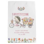 Roze Lokaal Gegroeide Egel Baby shower Gift Bag Medium Cadeauzakje (Voorkant)