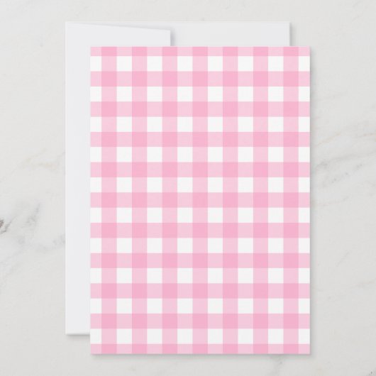 Roze lokaal geteeld Baby shower Kaart (Achterkant)