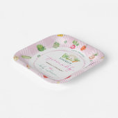 Roze lokaal geteeld Baby shower Papieren Bordje (Gebogen)