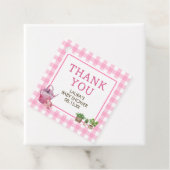 Roze lokaal geteeld Baby shower plein Bedankjes Labels (In situ)