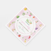 Roze lokaal geteeld Baby shower Servet (Hoek)