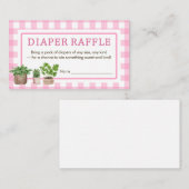 Roze lokaal geteelde Baby showers luierkrabbel Informatiekaartje (Voorkant / Achterkant)