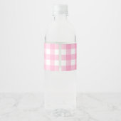 Roze lokaal geteelde boeren markt Baby shower Waterfles Etiket (Achterkant)
