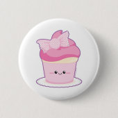 Roze Lolita Cupcake Ronde Button 5,7 Cm (Voorkant)