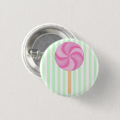 Roze Lollipop-Button Ronde Button 3,2 Cm (Voorkant /achterkant)