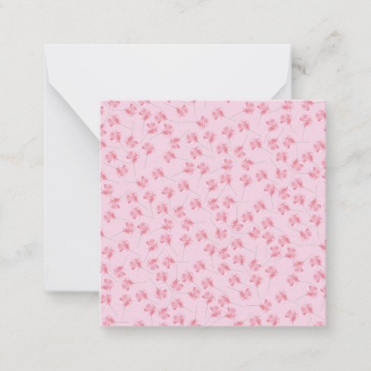 Roze Lollipop-patroon Notitiekaartje (Voorkant)