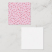 Roze Lollipop-patroon Notitiekaartje (Voorkant / Achterkant)