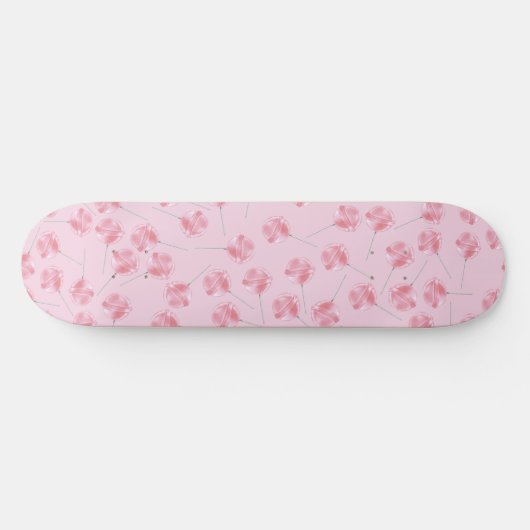 Roze Lollipop Persoonlijk Skateboard (Horizontaal)