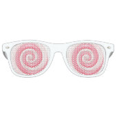 Roze Lollipop Spiral Whirlwind Retro Zonnebril (Voorkant)