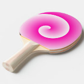 Roze Lollipop Swirl Ping Pong Paddle Tafeltennisbatje (Voorkant Gekanteld)