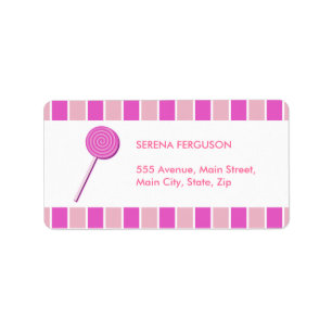 Roze Lollypop Etiket