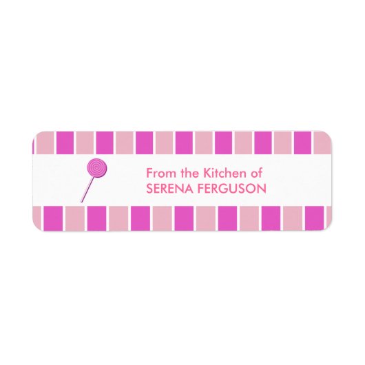 Roze Lollypop Etiket (Voorkant)