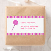 Roze Lollypop Etiket (Insitu)