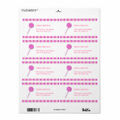 Roze Lollypop Etiket (Full Sheet)