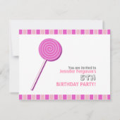 Roze Lollypop Kaart (Voorkant)