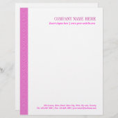 Roze Lollypop Patroon Briefhoofd (Voorkant / Achterkant)