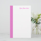 Roze Lollypop Patroon Briefpapier (Staand voorkant)