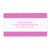 Roze Lollypop Patroon Etiket (Voorkant)