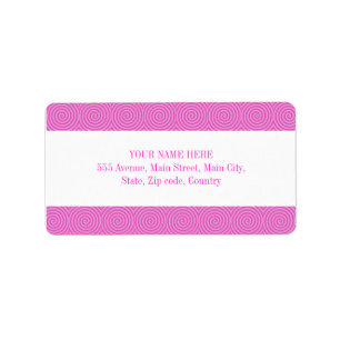 Roze Lollypop Patroon Etiket