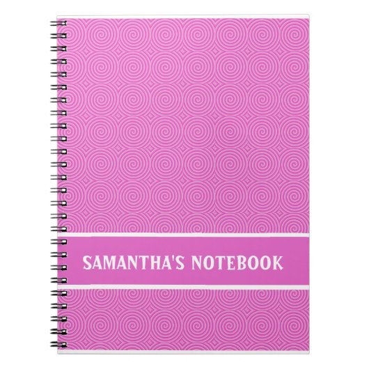 Roze Lollypop Patroon Notitieboek (Voorkant)
