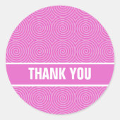 Roze Lollypop Patroon Ronde Sticker (Voorkant)