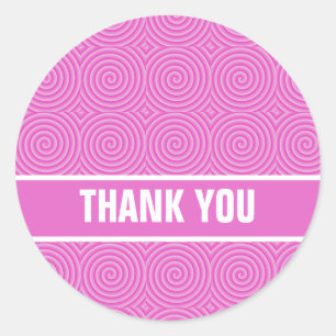 Roze Lollypop Patroon Ronde Sticker