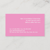 Roze Lollypop Visitekaartje (Achterkant)