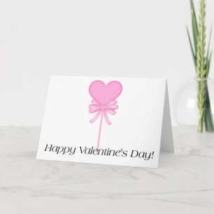 Roze Lollypop Zalig Valentijnsdag Wenskaart Feestdagen Kaart