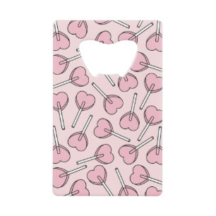 Roze Lollypoppen, Hart Lollypoppen, Lollypop Patro Creditkaart Flessenopener