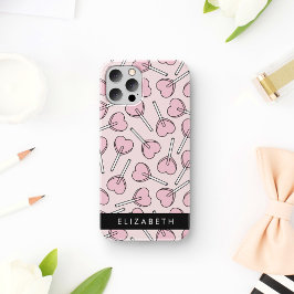 Roze Lolly's, Hart Lolly's, Lolly, Je Naam Case-Mate iPhone Case