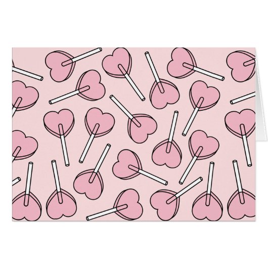 Roze Lolly's, Hart Lolly's, Lolly Patroon (Voorkant Horizontaal)