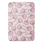 Roze Lolly's, Hart Lolly's, Lolly Patroon Badmat (Voorkant Verticaal)