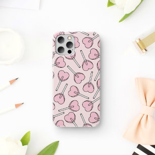 Roze Lolly's, Hart Lolly's, Lolly Patroon Case-Mate iPhone Case