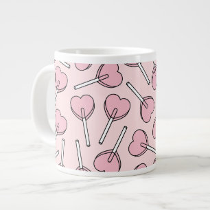 Roze Lolly's, Hart Lolly's, Lolly Patroon Grote Koffiekop