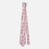 Roze Lolly's, Hart Lolly's, Lolly Stippenpatroon Stropdas (Voorkant)