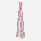 Roze Lolly's, Hart Lolly's, Lolly Stippenpatroon Stropdas (Achterkant)