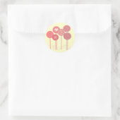 Roze Lolly's Ronde Sticker (Tas)