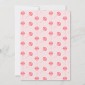 Roze Lollystok Verjaardags Uitnodiging (Achterkant)