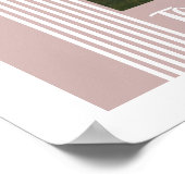 Roze Lombard Lines Boog Aangepaste Foto Kunstprint Poster (Hoek)