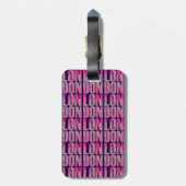 Roze Londen Bagagelabel (Achterkant verticaal)
