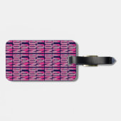 Roze Londen Bagagelabel (Achterkant horizontaal)