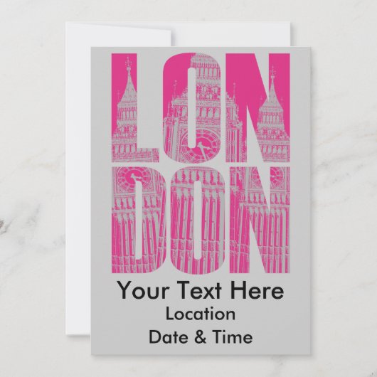 Roze Londen Kaart (Voorkant)