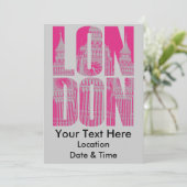Roze Londen Kaart (Staand voorkant)