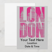 Roze Londen Kaart (Voorkant / Achterkant)