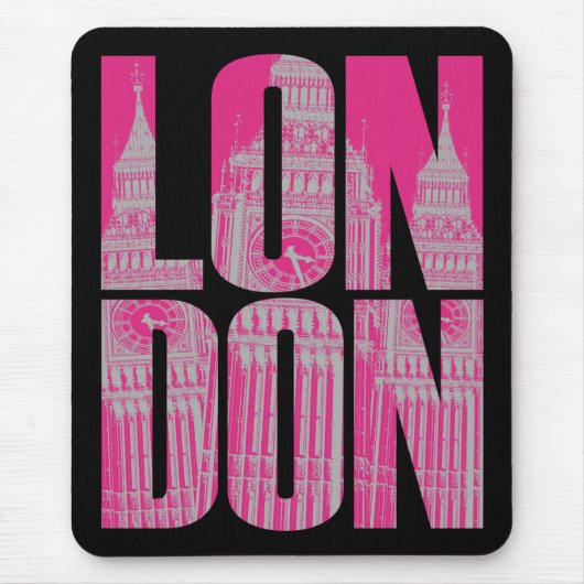 Roze Londen Muismat (Voorkant)