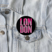 Roze Londen Ronde Button 7,6 Cm (In situ)