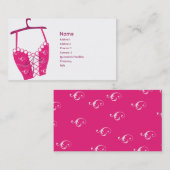 Roze longlinebra - Business Visitekaartje (Voorkant / Achterkant)